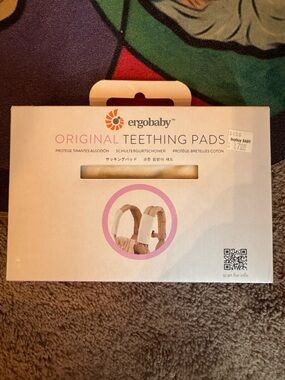 Ergobaby Original Teething Pads - Beige and Pink Accents